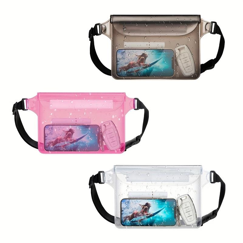 Borsa Impermeabile in PVC per Cellulare e Oggetti di Valore con Cintura Regolabile per Spiaggia, Nuoto, Snorkeling - Sacca Asciutta