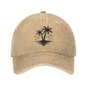 Palm Tree Island Casual Baseball Cap  Tennis Skate Trucker Hat Spring Hot Sale Female Male Y2k Funny Baseball Caps
