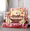 Custom Name Rabbit Dreams Flannel Blanket Throw Blanket Soft Warm Sofa Bed Decor Unique Gift