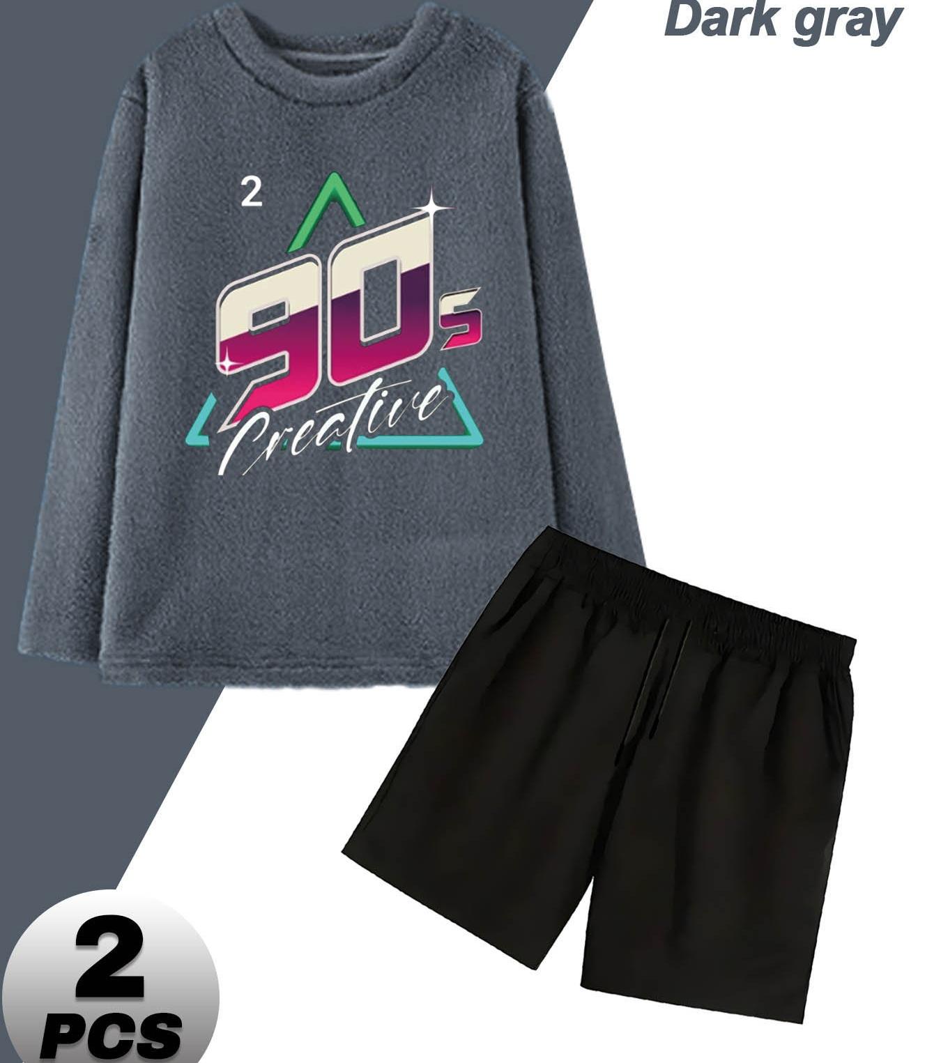 

Мужской всесезонный фланелевый комплект шорт, дышащий и теплый, незаменимый для весенней многослойности XXL серый