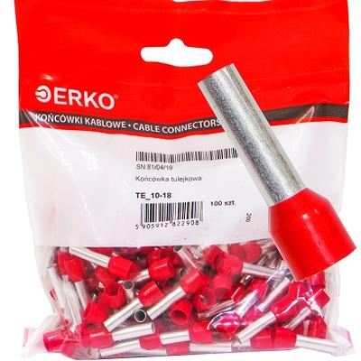 Insulated Ferrule TE 10/12 100pcs Red ERKO