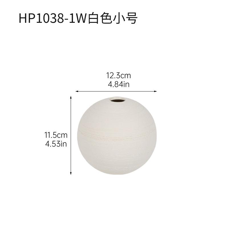 

Керамическая круглая ваза в европейском стиле, матовая сферическая, для цветочной композиции, украшения для гостиной, обеденного стола, цветочная ваза