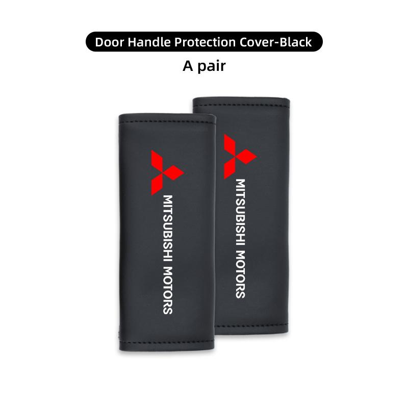 1/2pcs Leather Car Roof Armrest Pull Protection Cover Gloves Door Handle For Mitsubishi Outlander Lancer Cross Colt Xpander WM1