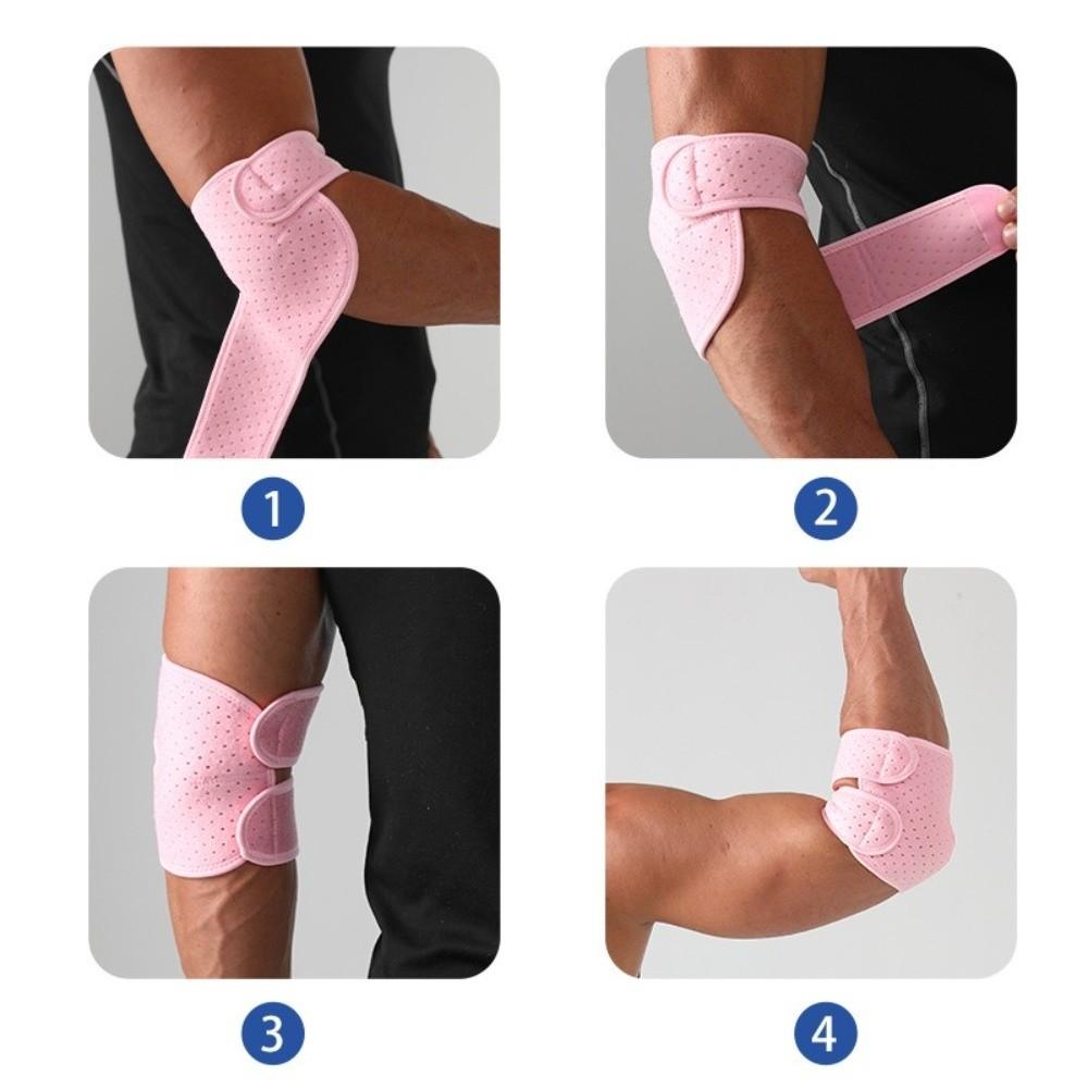 Doppelter Riemen Kompressions-Ellenbogenbandage Atmungsaktive Ellenbogen-Kompressionsärmel Damen