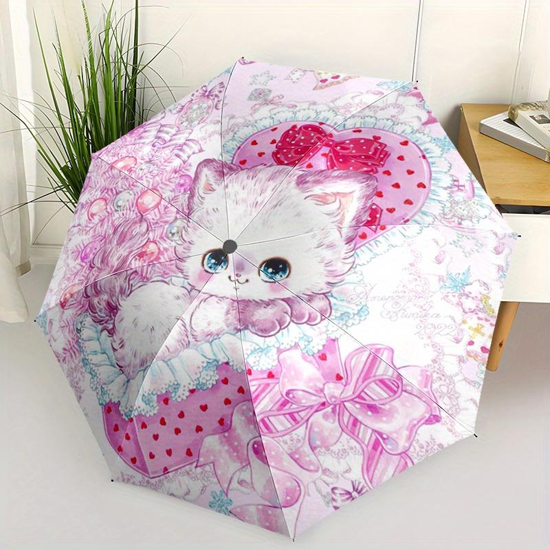Egyptian Cat Automatic Folding Umbrella Compact Lightweight For Outdoor Adventurest101