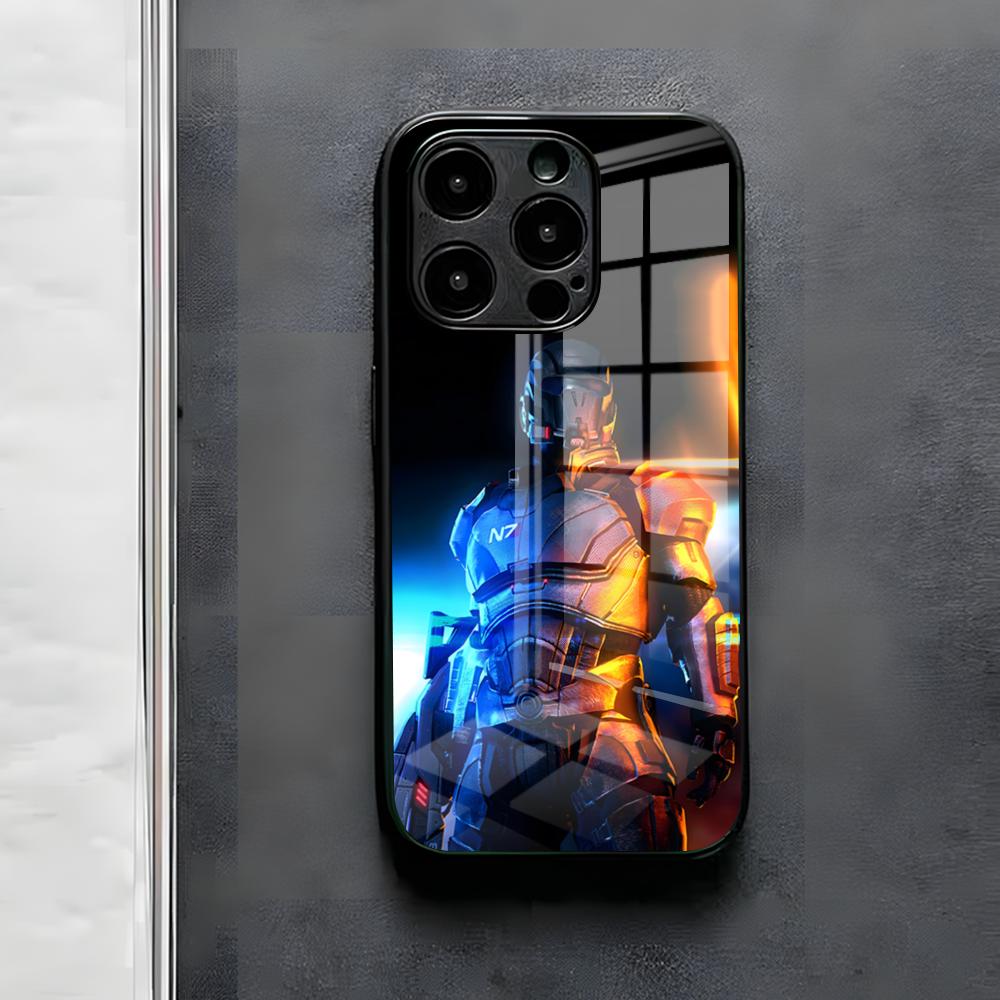 N7 Mass Effect Phone Case For IPhone 17 Air 16 E Pro Max 15 14 13 Mini 12 Pro 11 Max Plus Black Glass Cover