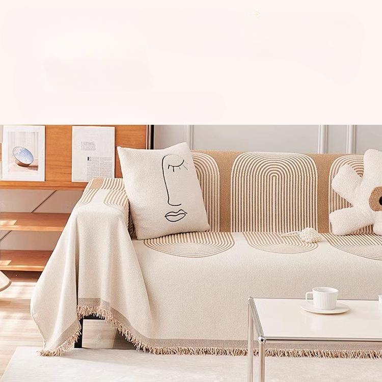 Sofa Cover Towel High Sense Sofa Cover Four Seasons Universal Sofa Towel Non-Slip Anti-Cat's Paw Pujiang Sofa Cover All Inclusive