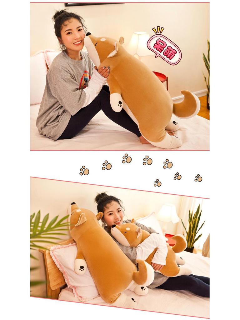 Shiba Inu Plüschkissen: Gemütliches Corgi & Hund Puppen Rückenlehnen Ornament für das Wohnzimmer