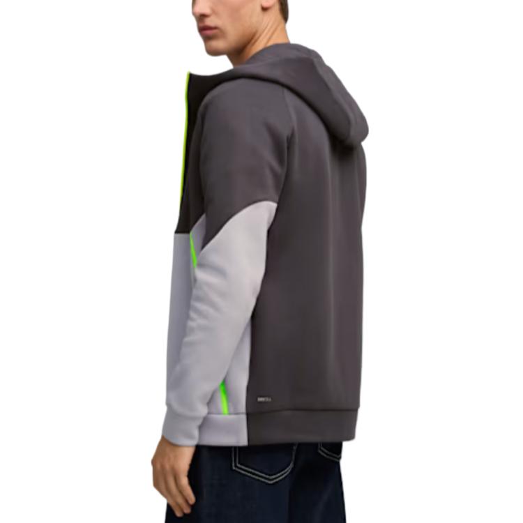 Puma Manchester City Football Club Tech Fashion Comfortable Classic Color Block Zip Hoodie Men Hoodies Gray 782656-18