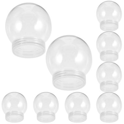 Kit de boule à neige DIY 10 pièces Globes à eau vides Mini fournitures d'artisanat pour cadeaux de fête de Noël Ornements décoratifs de vacances uniques