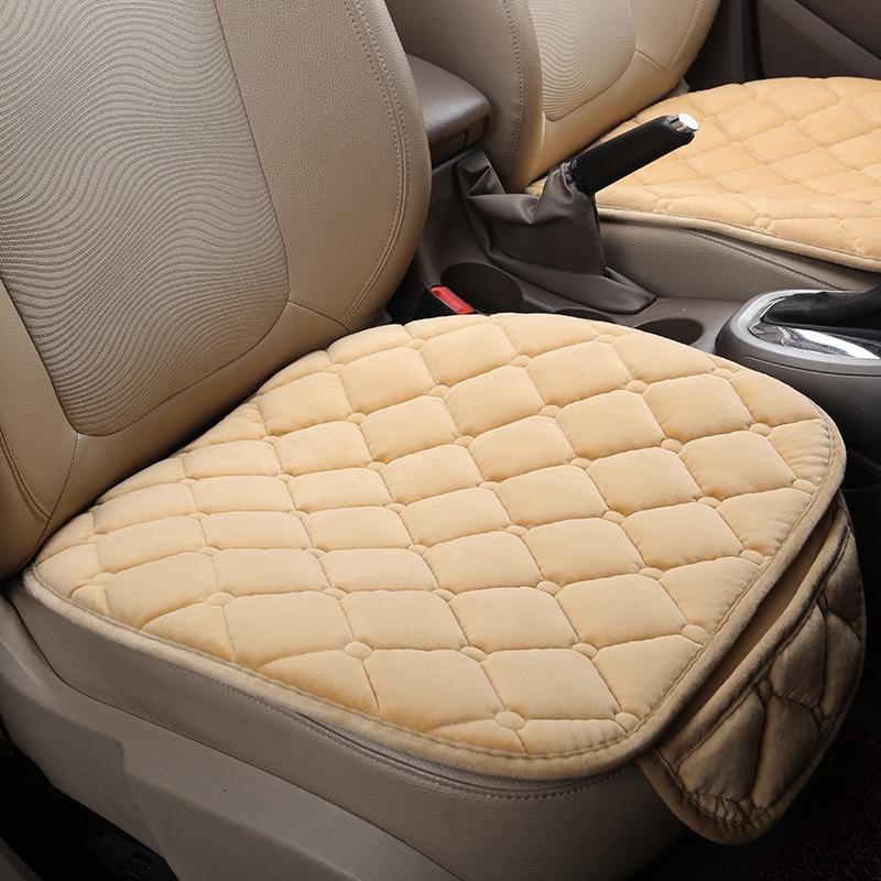 Plush Winter 1pc Anti Slip Auto Car Seat Cover Pad Lattice Pattern Cushion Chair