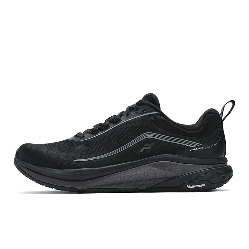 Fila SPD Panther 2 Comfortable Breathable Fabric Low-Top Running Shoes Men Sneaker Black A12M421103FBK