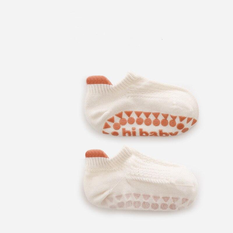 3pairs/set Baby Summer Thin Floor Socks Breathable Mesh Cotton Anti-slip Rubber Socks for Infant Toddler Boys Girls 1-5years Old