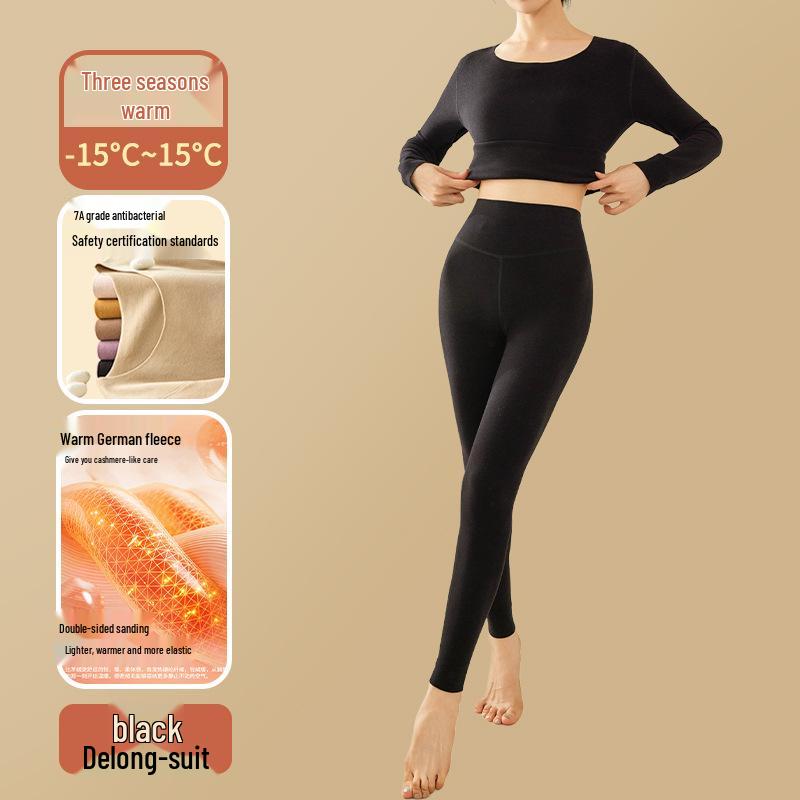 Seamless Thermal Fleece One-Piece Suit for Women: Self-Heating, Thickened Winter Innerwear