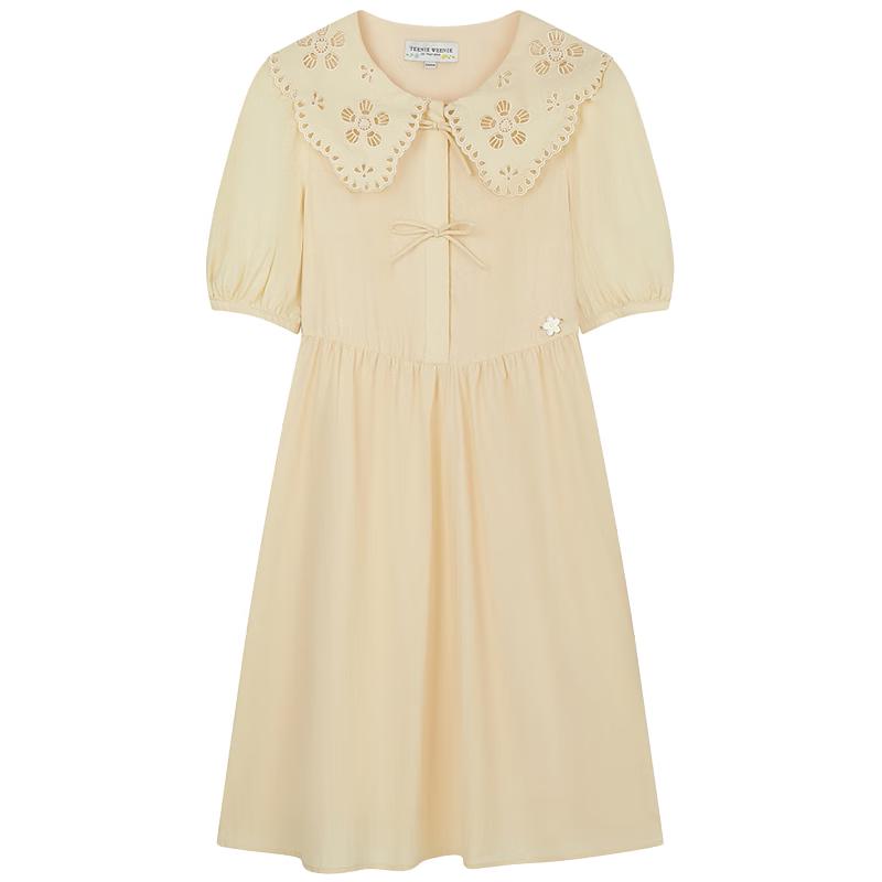 

Teenie Weenie Bear Women s Puff Sleeve Doll Collar Dress S