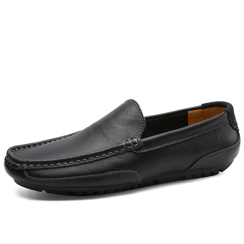 Broken size breathable casual leather shoes soft leather soft sole Doudou shoes overfitting lazy shoes
