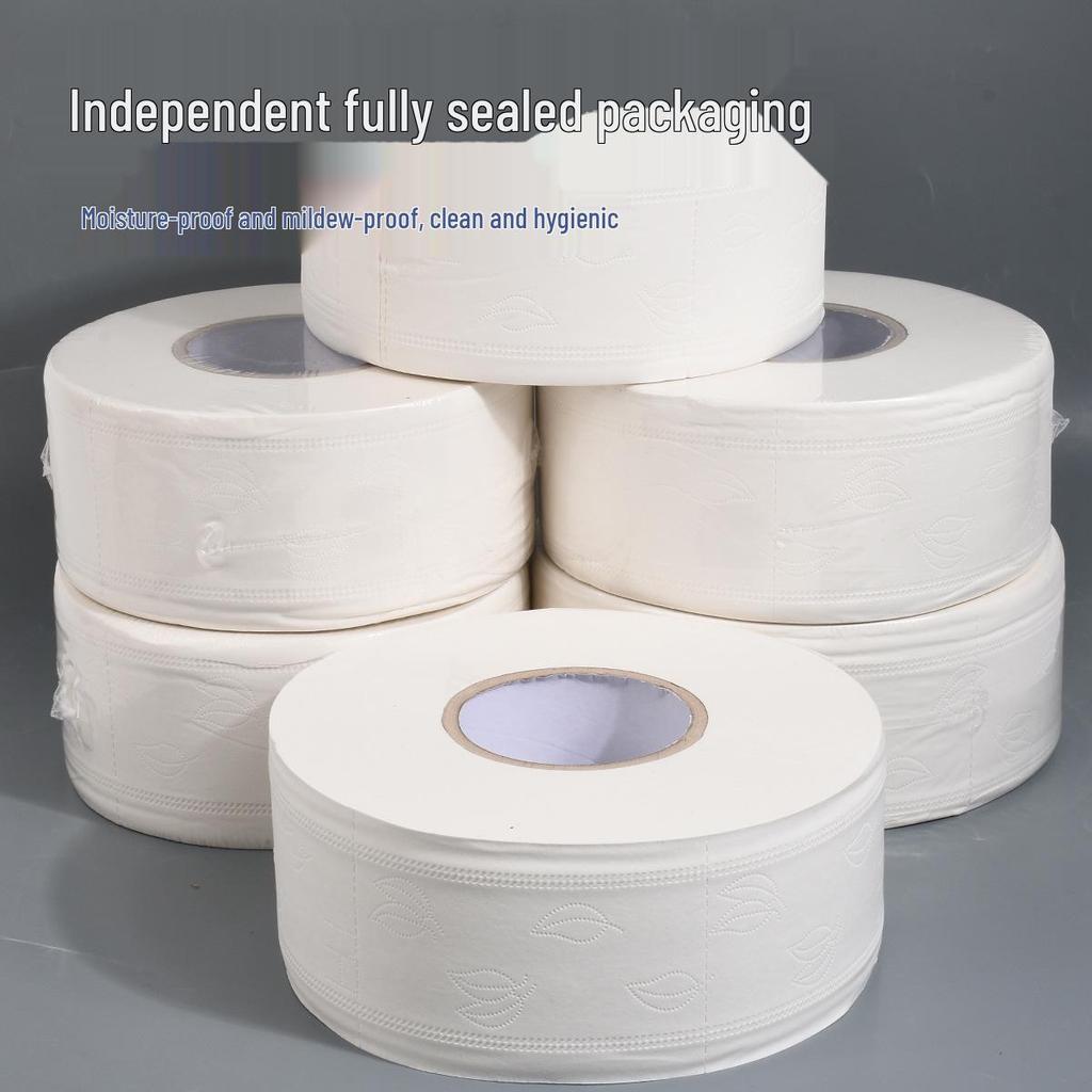 Bulk Pack: 12 Rolls Large Disc Commercial Bathroom Toilet Paper for Hotels