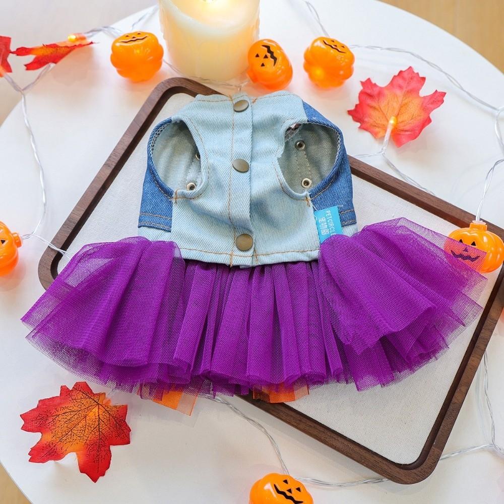Soft Dog Lace Skirt Pumpkin Small Dog Outfits Puppy Costumes Funny Pet Apparel  Photograph Props