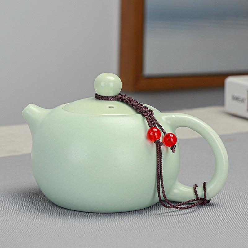 Portable Travel Ceramic Ding Kiln Kung Fu Tea Set, Simple Business Event Souvenir