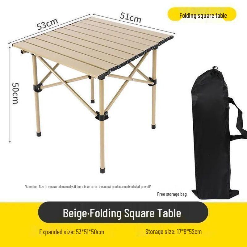 Portable Folding Picnic Table - Roll-Up & Thickened Design for Camping