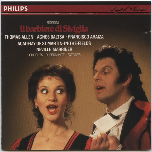 

CD РОССИНИ ТОМАС АЛЛЕН АГНЕС БАЛЬТ Севильский цирюльник Highlights 4122662 Philips 1984 Европа Классика Б/у