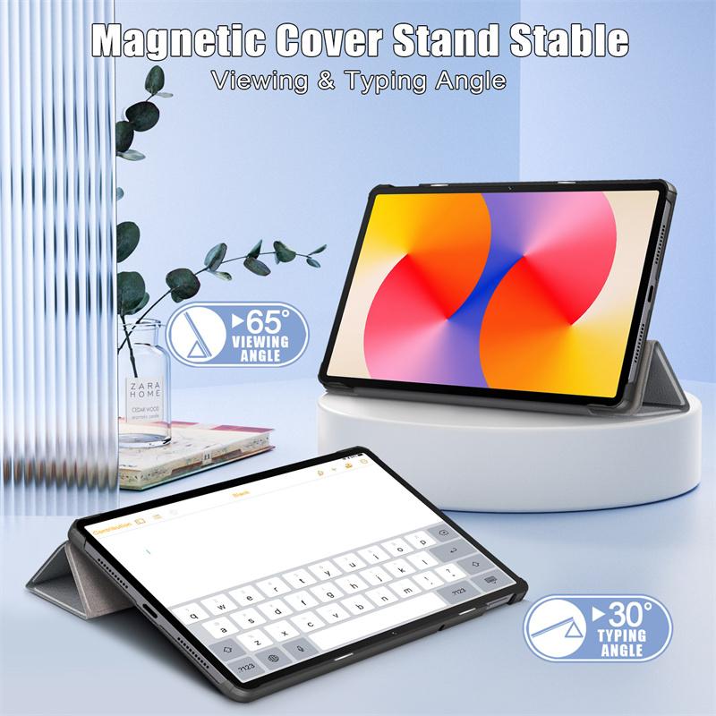 11" Dreifach faltbarer magnetischer Lederständer Faltbare Hart-Tablet-Hülle für Huawei MatePad SE 11 Hülle Schutzhülle Faltbare Hülle 2024
