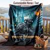 Call of Duty Flannel Blanket, Personalized Custom Name Text, Soft Warm Plush Throw Blanket For Gift