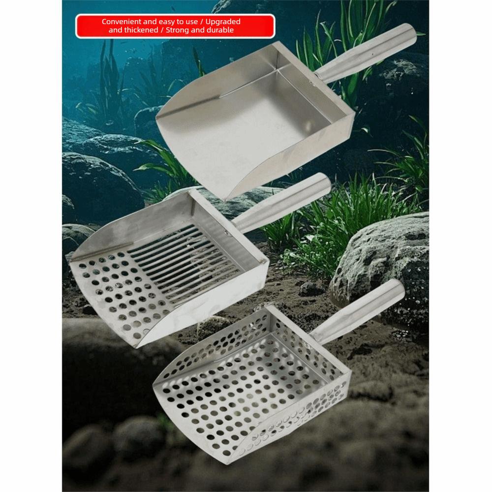 Stainless Steel Sand Sifter Handheld Beachcombing Scoop Clam Digging Shovel  Shell Collecting