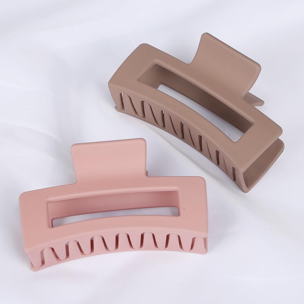 

2 ШТ./Лот 11 СМ Большие Зажимы-Клешни для Волос Хвост Пластиковые Геометрические Полые Матовые Заколки-Крабы Зажимы для Волос Женский Набор Аксессуаров для Волос