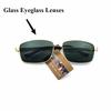 Men's Glass Lens Sunglasses Metal Frame Street Trend Personalized Sunglasses Transparent Lenses