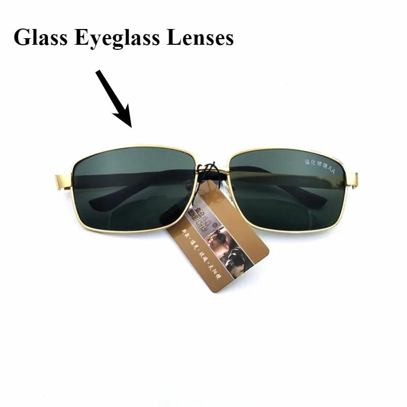 Quality Men s Glass Lens Sunglasses Metal Material Frame Street Stylish Personalized Sunglasses Transparent Lenses