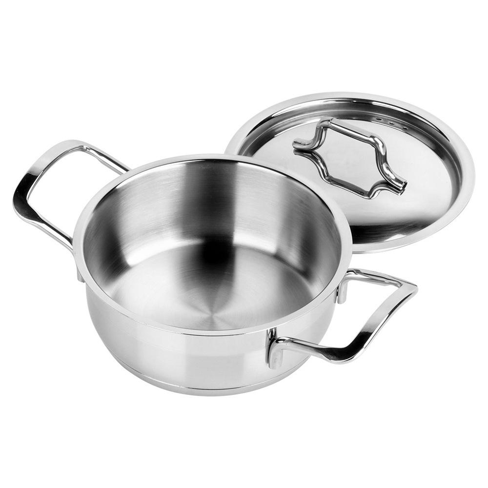 ANETT steel pot with lid 14 cm, 700 ml