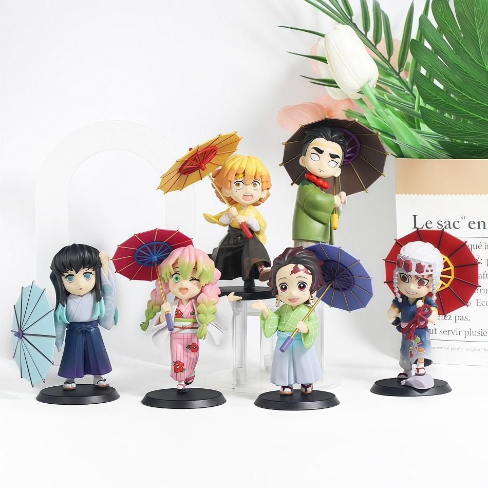 2026 Anime Demon Slayer Spring Plum Rain Series Figure Blind Box Tanjiro Kamado Nezuko Action Model Set Toys Ornament Surprise