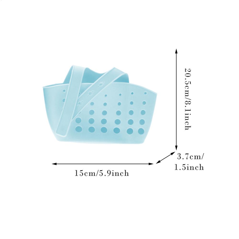 New Kitchen Sink Hollow Drainage Hanging Basket Silicone Brush Sponge Hanging Bag Sundries Faucet Drainer Dish Cloth Hanger