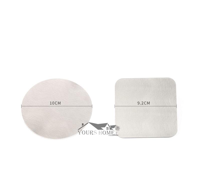 Round & Square Table Cup Mat Kitchen Mat Pad For Bar Cocktail Stainless Steel Mat Kitchen Glass Coaster Placemat Barware