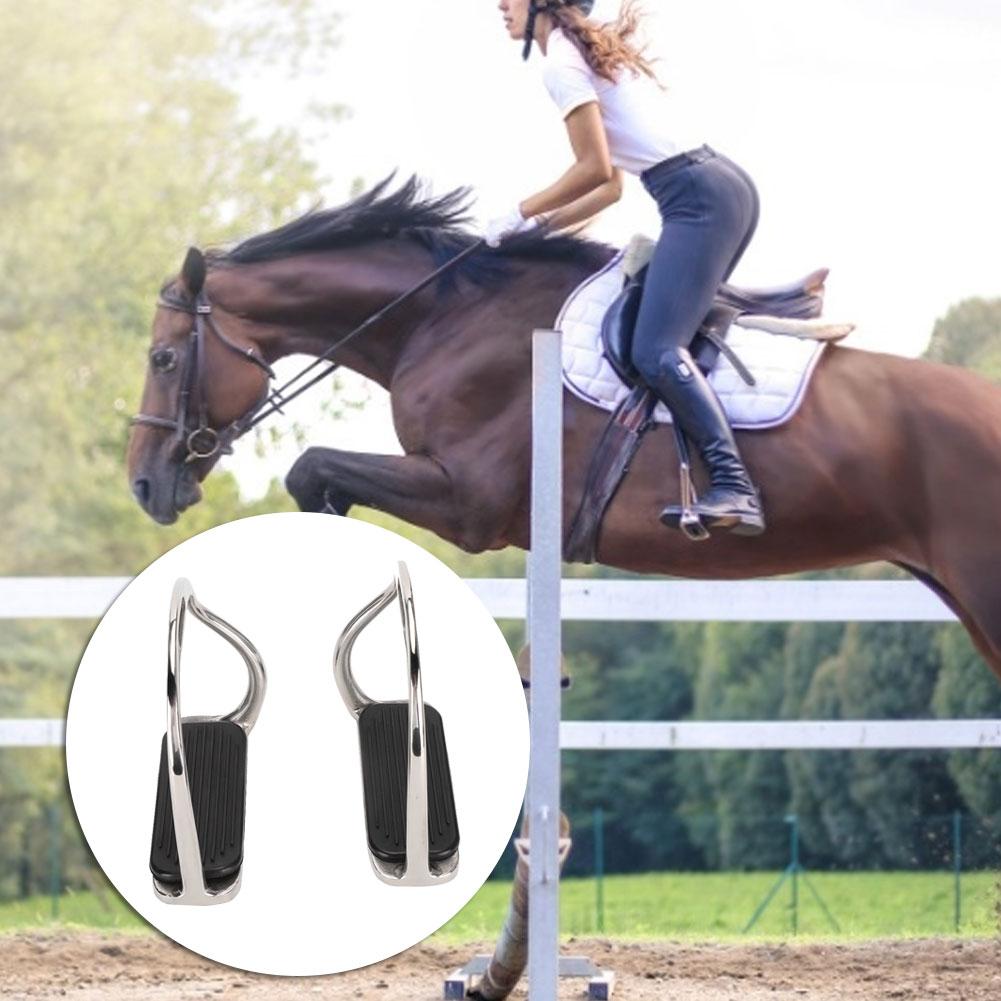 Stainless Steel Horse Stirrup AntiSlip Riding Equestrian Equipment Supplies with Rubber Pad