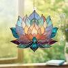 Platta akrylhänge med djur, färgglada solfångare för fönsterhänge, julgranspynt, trädgårdsdekoration, handgjord present till fjärilsälskare