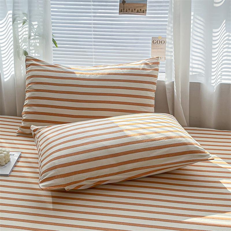 Stripe Style Pillow Case 100% Cotton Pillow Cover 2pcs Pillowsham Home Bed Pillowcase 48x74cm Pillowslip Fundas De Cojines