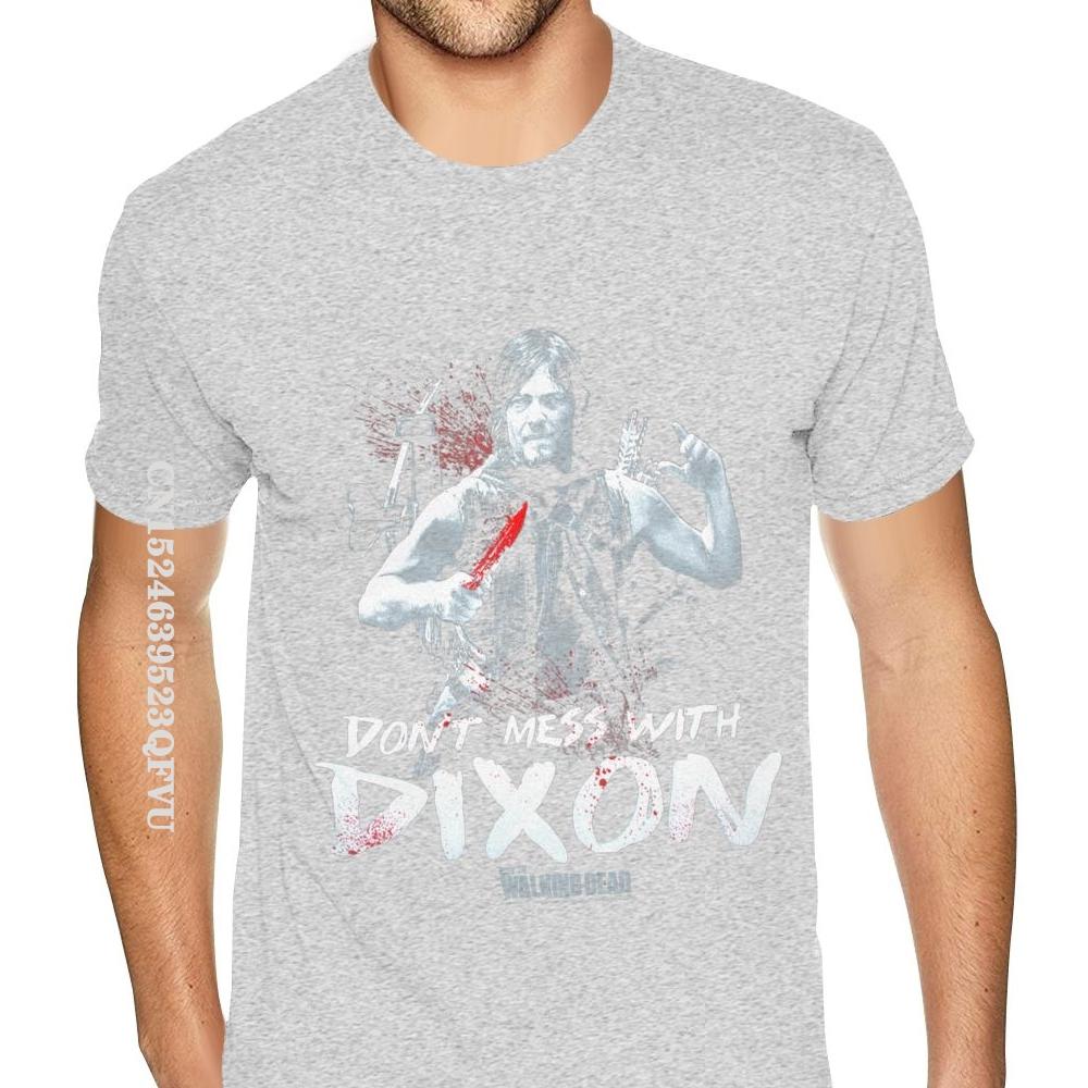 Walking Dead Daryl Dixon Printed Mens Tshirt Plus Size Men's Personalized Photo T Shirts Camisa Streetwear