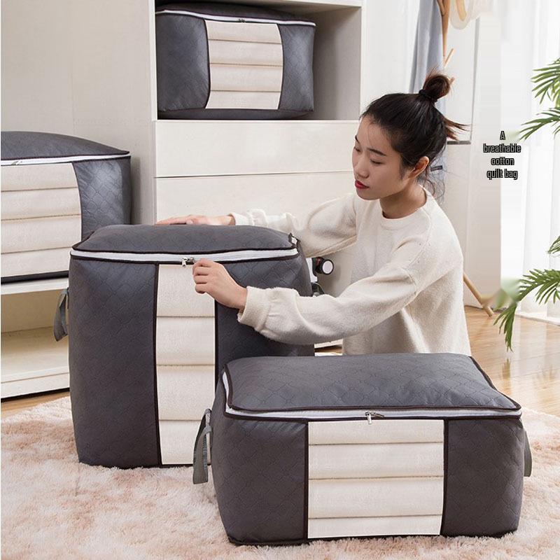 Upgraded Non-woven Quilt Storage Bag – Large Capacity, Horizontal & Vertical Styles for Clothes Organization
