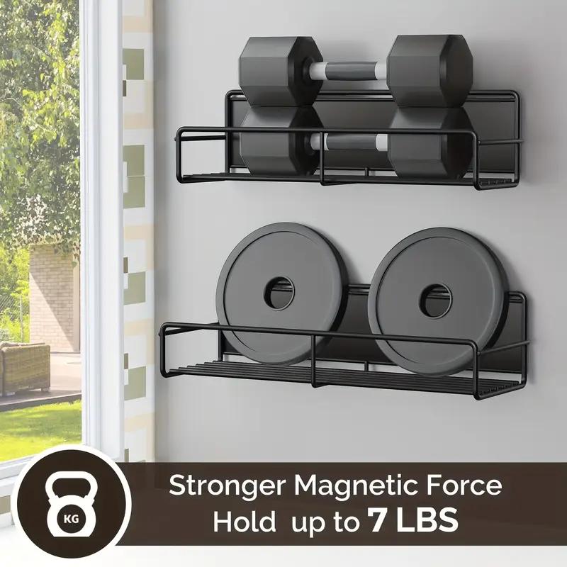 Magnetic Fridge Shelf  Kitchen Seasoning Organizer Black Shelf Storage Rack for Refrigerator Washing Machine Side Organizer