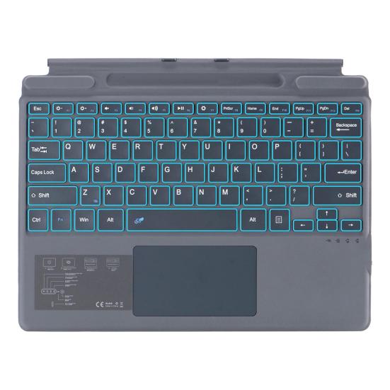 Wireless Bluetooth-compatible Keyboard Case Colorful Backlit with Protective Design Detachable Latency Free Tablet
