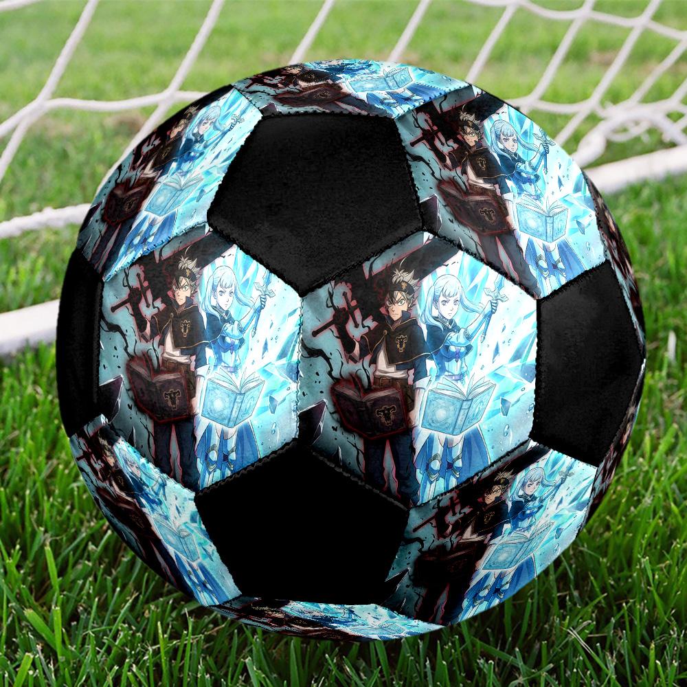 Black Clover2 Soccer Ball Colorful All Ages Machine Stitched PVC Competition Ready Durable High-Bounce.SIZE5