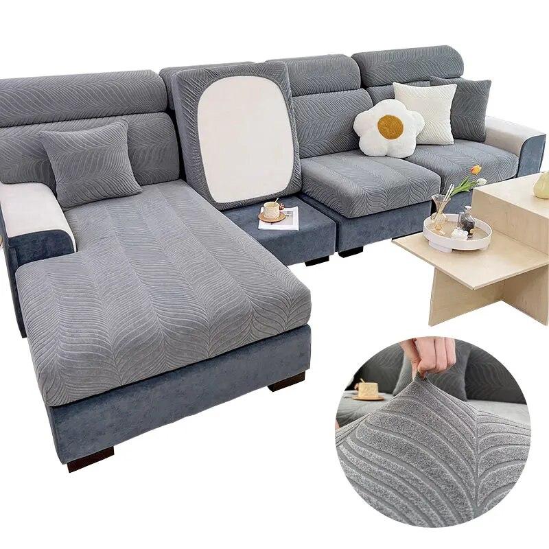 jacquard leave printed sofa cushion covers,sofa cover for living room ,couch cover,L shape sofa protector,home decoration