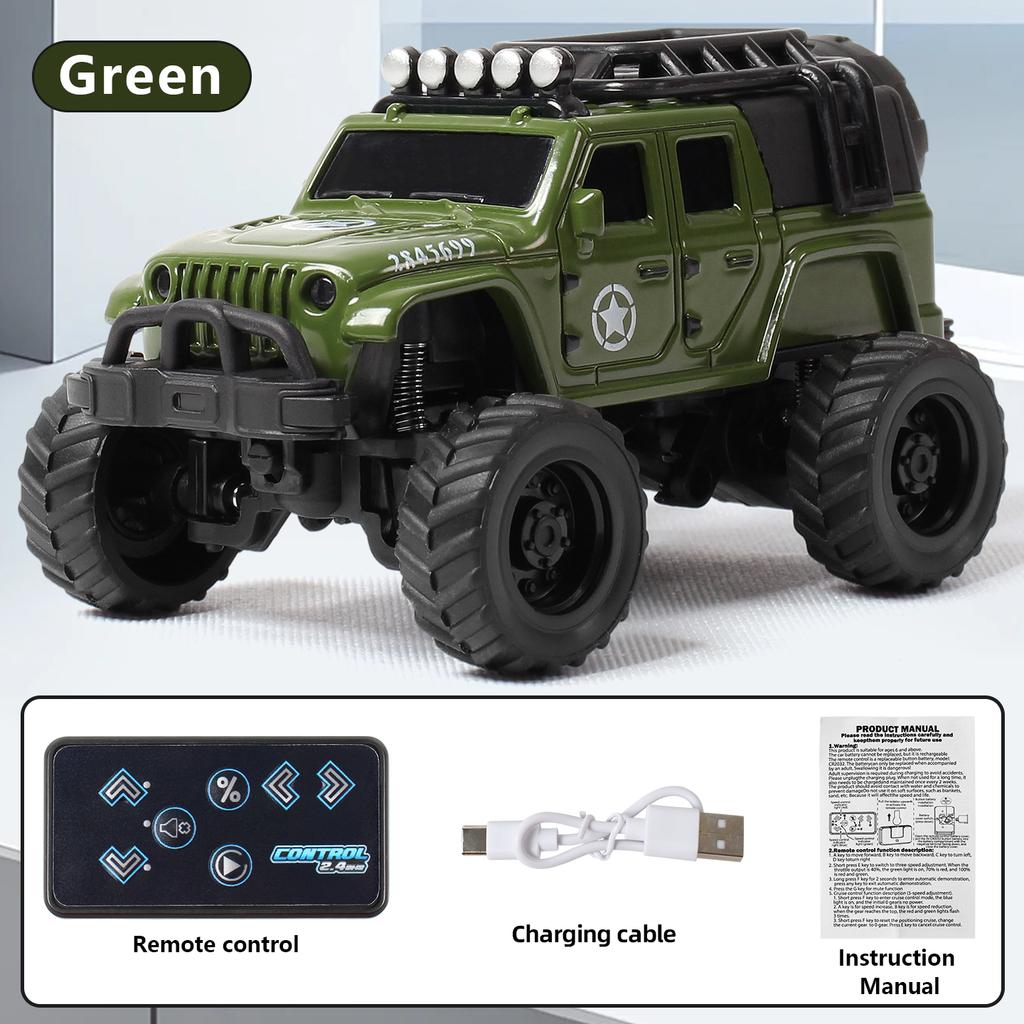 Mini Alloy RC Car 1/64 Crawler High Speed Hobby Off-Road Vehicle Model APP Control Remote Control Car Desktop Toy Car for Kids