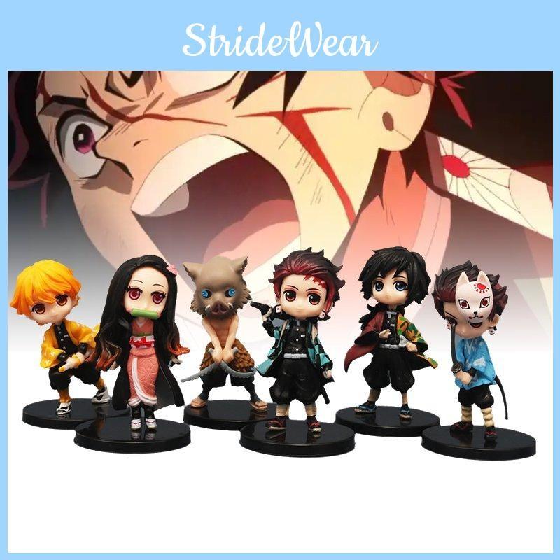 Demon Slayer 6pcs Character Pvc Toy Model Desktop Decor Child Gift Christmas