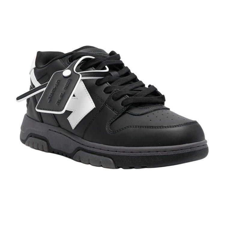 OFF WHITE Out Of Office Ooo Scarpe Basse Nere Grigie Bianche FW23 OMIA189C99LEA0061001