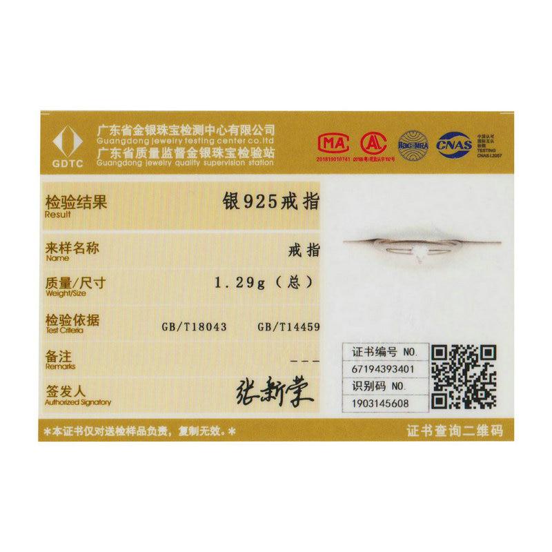 Bamoer 925 Sterling Silver Zircon's Love Finger Ring Women Ring Precious Jewelry Gift