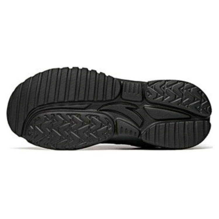 ANTA Men Lightweight Cushioning Breathable Running Shoes Pure Black 912035542-4