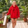Casual Winter Hoodie Women Pet Pouch with Head Hole, Oversized Hooded Sweatshirt Puppy Zipper Pockets, Dog Cat Carrying Pullover Top for Fall
